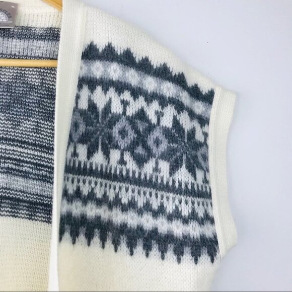 Ice Castles Drops Design  cap sleeve white cardigan size M - Picture 11 of 14